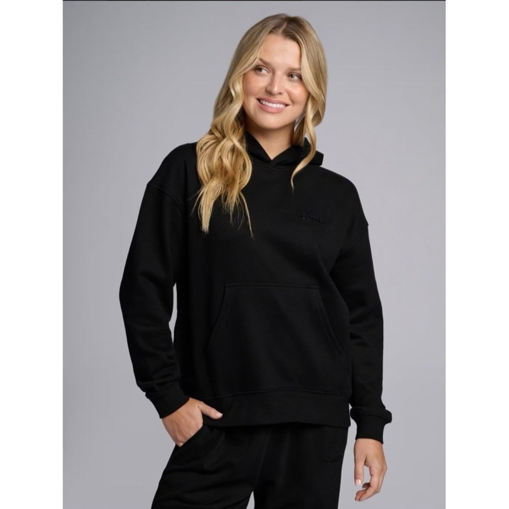 Comfrt Unisex Size Small Lightweight Fleece Hoodie‎ Obsidian Black